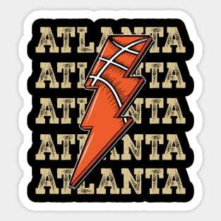 Funny Sports Atlanta Proud Name Basketball Classic Sticker